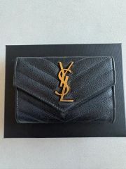 SAINT LAURENT 長財布 ブラック ゴールド金具 - メルカリ