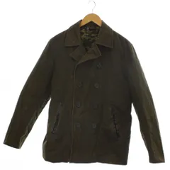 エムケーミッシェルクランオム MK MICHEL KLEIN HOMME ピーコート 上着 48 カーキ ダブルブレスト 長袖 カモフラージュ柄裏地 /GG ■GY60のサムネイル