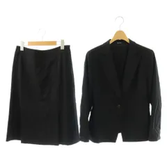 アクアスキュータム AQUASCUTUM セットアップスーツ テーラードジャケット フレアスカート 8F ブラック /DO ■GY59のサムネイル