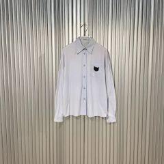 miumiu レース襟ショートブラウス白シャツ美品正規品 - メルカリ