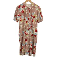 INGEBORG(インゲボルグ) ワンピース レディース - ピンク×白×レッド×マルチ 半袖/シャツワンピ/花柄のサムネイル