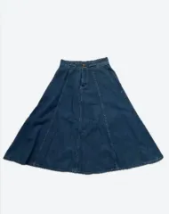 日本製) デニム Aライン ロングスカート