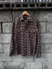 80s Wrangler(ラングラー) ヴィンテージ CHECK ウェスタン シャツ m
