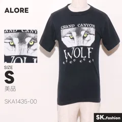 美品 ALORE トップス Ｔシャツ　半袖　グラフィックプリント　ワンポイント　オオカミ　USA製のサムネイル