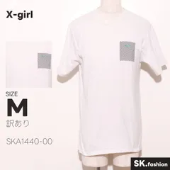 訳あり X-girl トップス Tシャツ　半袖　グラフィックプリント　FACE　バックプリント　綿100％