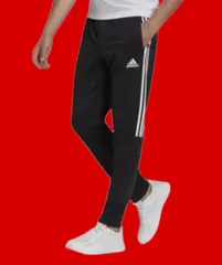 ☆ 【新品】adidas アディダス  ロングパンツ エアロレディ セレーノ スリムテーパードカット 3ストライプス パンツ IZA51/KNA77 メンズ ブラック/ホワイト (H28909)　※サイズS、M、L、O 、XO
