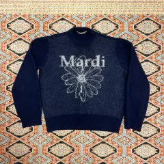 Mardi Mercredi シグネチャーロゴ ネイビー カシミア ウール混 ニット レディース Sサイズのサムネイル