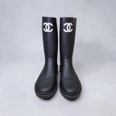CHANEL ラバー長靴 レインブーツ Black36 - メルカリ