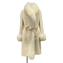 Max Mara(マックスマーラ) コート サイズJ42 レディース美品  - アイボリー フォックスファー ウール、アルパカ