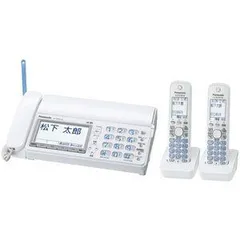 【中古】パナソニック おたっくす デジタルコードレスFAX 子機2台付き 1.9GHz DECT準拠方式 ホワイト KX-PD601DW-Wのサムネイル