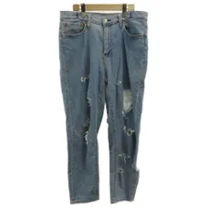リーバイスプレミアム Levis PReMIUM デニムパンツ ジーンズ テーパード ダメージ加工 W32 L32 青 ブルー /XZ ■ECA003のサムネイル