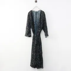 大きいサイズ アズノウアズ ドゥバズ オオラカ AS KNOW AS DE BASE olaca 花柄 ロングガウン 15 ブラック／【2400014947700】のサムネイル