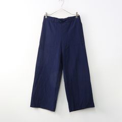 パラスパレス インディゴ染め ワイドパンツ クロップド コットン 0