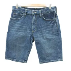 ラングラー WRANGLER デニムパンツ ジーンズ ハーフパンツ 短パン 32 紺 ネイビー /HO45 ■ECE003