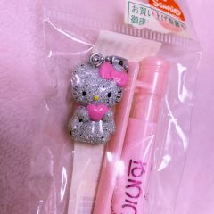 サンリオ♡ ハローキティ リボンマスコット付 ラメ入ボールペン 未使用