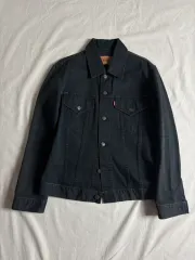 リーバイス ブラック デニム トラッカー ジャケット M