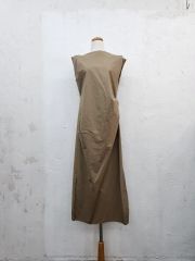 CELERI セルリ ノースリーブ ロングワンピース ベージュ Fサイズ 綿 