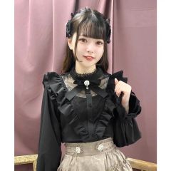 couture BY ROJITA シアー花柄ラッフルブラウス ibory - メルカリ