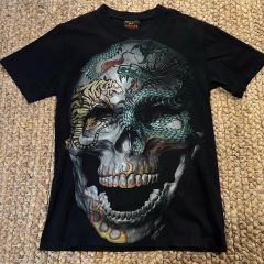 希少 Christian Audigier カットソー 金箔 ラインストーン - メルカリ