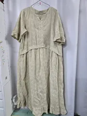 アイボリー 刺繍 ロング ONE PIECE
