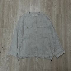 バグッタ BOBO リネン シングル ライダース ジャケット L 麻100%伊製