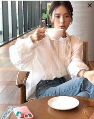 新品タグ付✨CADUNE 神崎恵 タックボリュームブラウス 38 カデュネ