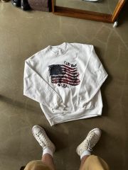 GLWD ストライプ柄 クルーネック スウェット ブラック ホワイト | Mercari
