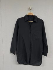 美品 カオス 洗える リネン混 セイロッテシャツ オーバーサイズ ネイビー 美品 カオス 洗える リネン混 セイロッテシャツ オーバーサイズ