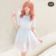 ☆「LIZ LISA、ラブレターラビット柄ワンピース(ホワイト)」 - メルカリ