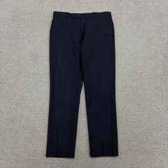 極美品 ポールスミス シルク混 2タック ワイドスラックス 濃紺 M 日本