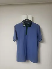 フレッドペリー x ラフ シモンズ ブルー カラ 半袖 ポロTシャツ 44（スリム105）