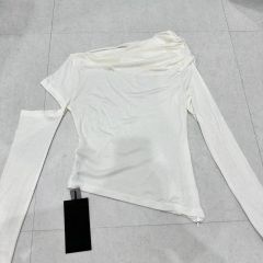 SORIN フロッキー チュール バレリーナネック ボディスーツ ホワイト