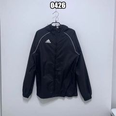 アディダス リバーシブルナイロンボアジャケット フードあり 黒 サイズ 