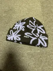 OBEY フラワー ブラウン ビーニーのサムネイル