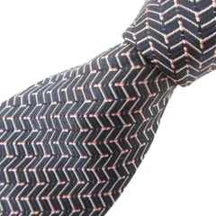 アイムプロダクト im product イッセイミヤケ ISSEY MIYAKE ネクタイ 絹 シルク 紺 ネイビー シェブロン柄 /TQ ■GY53のサムネイル