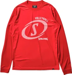 スポルディング SPALDING バレーボール  バレーボール ロングスリーブTシャツ ファスト バレー メンズ レディース Tシャツ 長袖Tシャツ バレー スウェット 練習着 アップ 部活 ウエア トップス  SMT22183V 6000 レッドのサムネイル