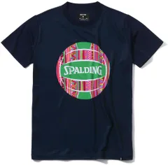スポルディング SPALDING バレーボール  バレーボール Tシャツ アフリカントライバルボール 吸水速乾 メンズ レディース 半袖Tシャツ 練習着 ウエア アップ バレー トップス 部活 運動部 運動着  SMT22071V 5400 ネイビーのサムネイル