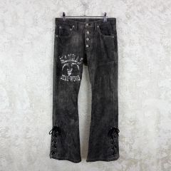 CIVARIZE デストロイ加工 コーティングストレートパンツ エディ期 