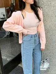 luvmiu ルイシェイプカーディガン メイ ホルター ニット スリーブレス