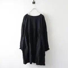 サマンサモスモス Samansa Mos2 SM2 シャーリングチュニック F‖ブラック チェック柄 ロング ギャザー ワンピース【2400014919387】