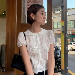COYSEIO】ブラウス リボン 羽 エプロン - メルカリ