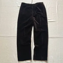 ～00s　archive　MEN'S MELROSE　メンズメルローズ　i velluti Pontoglio　ベロア生地スラックス　ワイドストレートシルエット　アシメポケット　ブラウン　ワントーン　センタープレス　4　velour slacks pantsのサムネイル