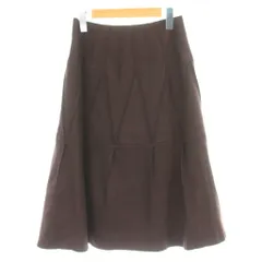 シビラ SYBILLA スカート ロング ウール M 茶 ブラウン プリーツ加工 /GP ■GY59のサムネイル