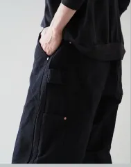 2 26SS コモリ コットン ダック ペインター パンツ ブラックのサムネイル