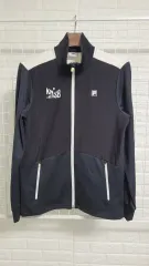 L FILA フィラ ブラックx白 スポーツウェア オランダマーキング ストレッチジャージ Lのサムネイル