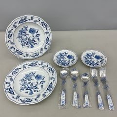 開封未使用品】 カールスバード ブルーオニオンシリーズ 皿 セット
