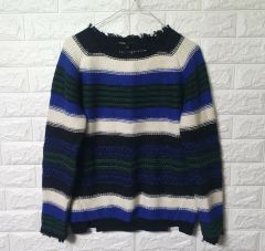 SHAGGY MELANGE BORDERKNITシャギーメランジボーダーニット - メルカリ