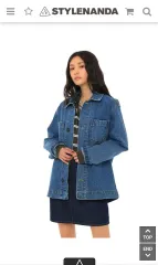 新品 80%OFF ウォッシュ大 denimジャケット M (STYLENANDA スタイルナンダ 韓国製造)のサムネイル