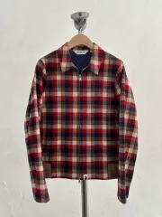 A BATHING APE チェック ウール ジップアップ ジャケットのサムネイル