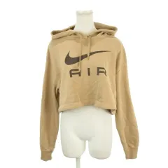 ナイキ NIKE プルパーカー スウェット スポーツウエア M 茶 ブラウン フード付き クロップド丈 長袖 /AH24 ■ECA004